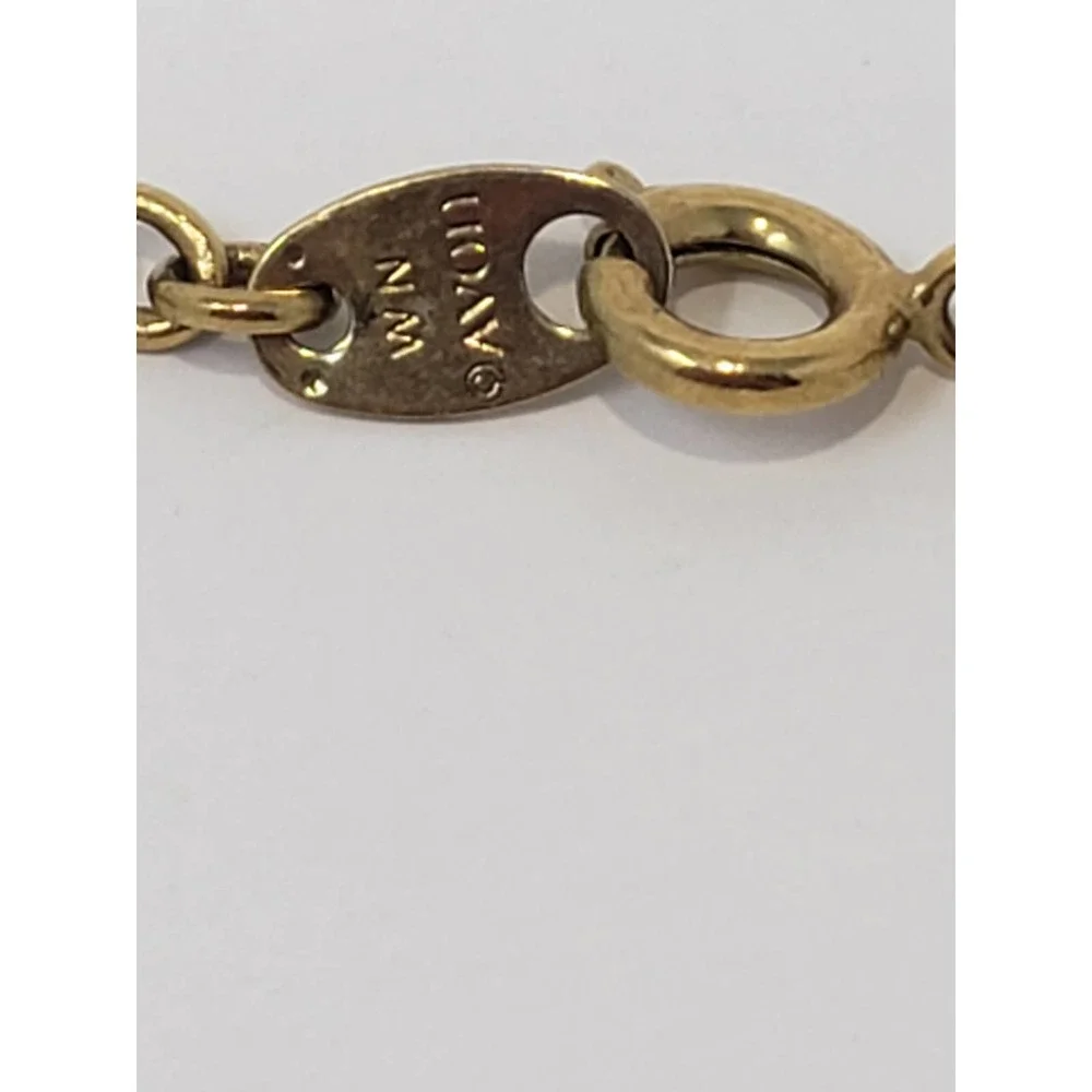 Avon Triple Heart Pendant Gold Tone Long Chain Necklace Graduated Open Hearts - Picture 4 of 5
